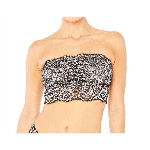 Cosabella Pret-a-Porter Lace Bandeau – Non-Slip Silicone Lined Wirefree Bralette